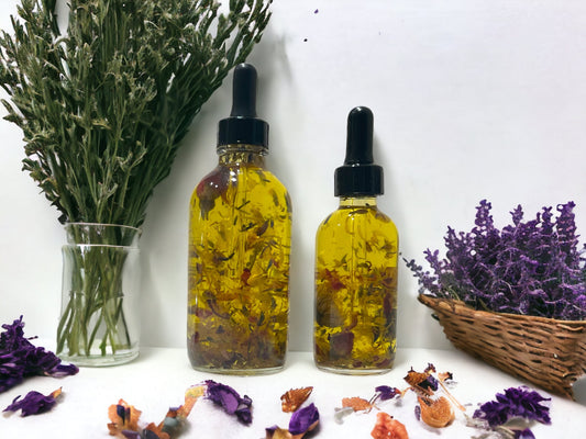 Miracle Peppermint Lavender Dried Flower Hair Growth Oil 2 oz or 4 oz